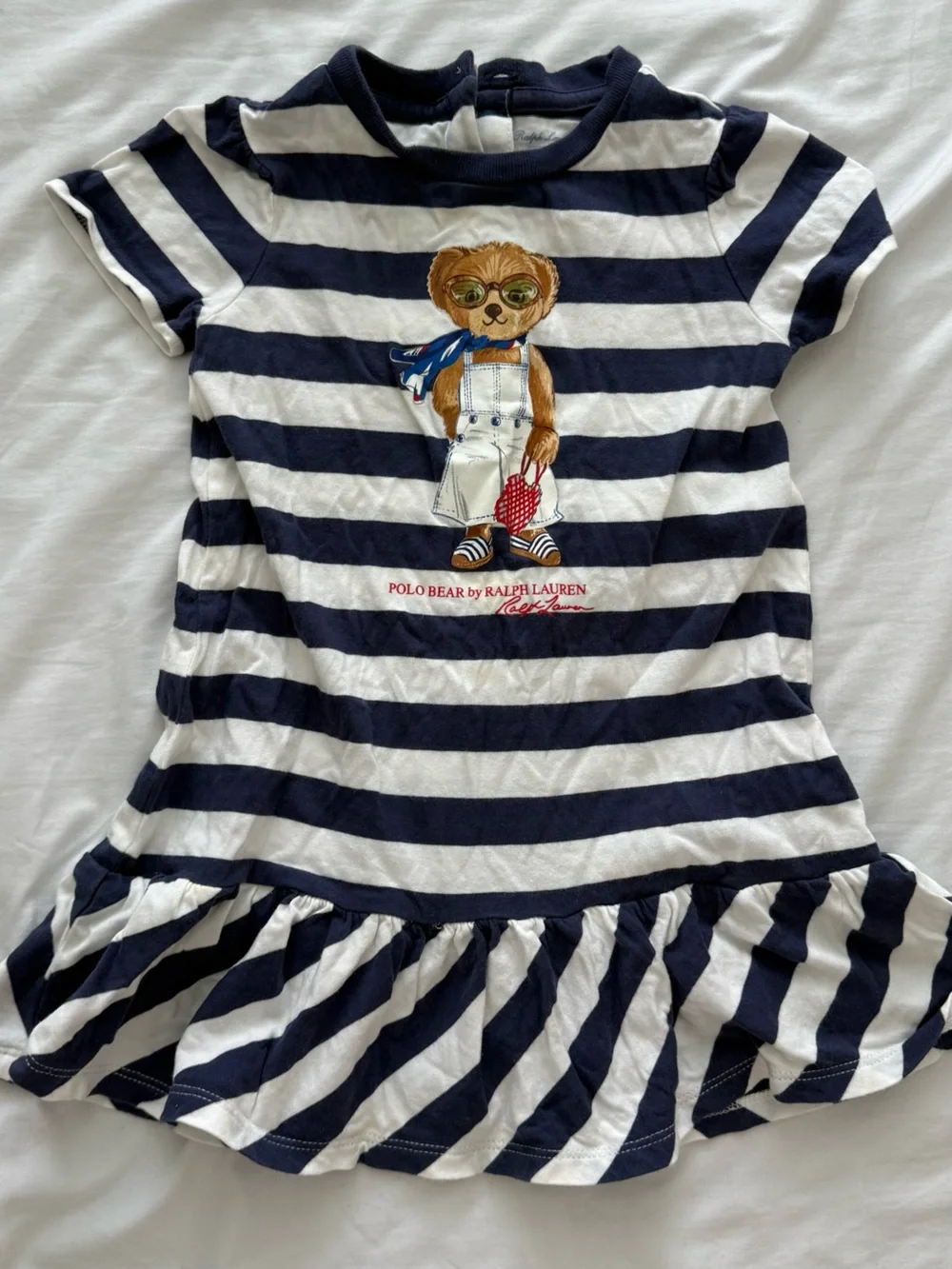 Ralph Lauren Navy and White Striped Tee